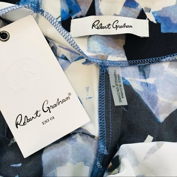 New! Robert Graham Sukie Silk High Waist Tropical Foliage Wrap Skort Skirt - Picture 8 of 10